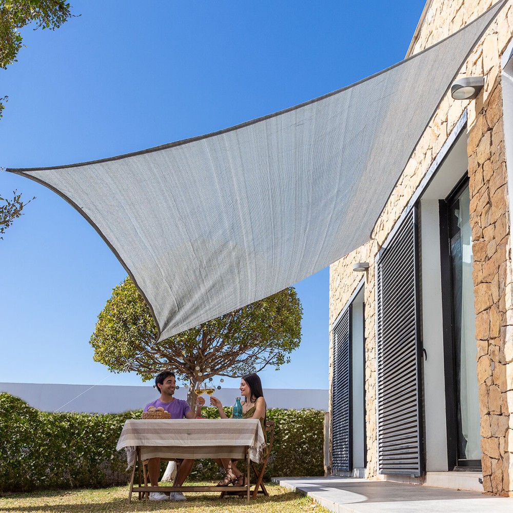 Tenda Parasole a Vela Rettangolare Reshad InnovaGoods 3 x 4 m Colore  Grigio 