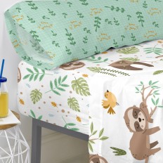 Lenzuolo con angoli HappyFriday MOSHI MOSHI Multicolore 105 x 200 x 32 cm    