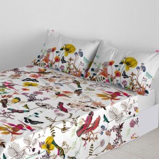 Lenzuolo Superiore HappyFriday Birds of paradise Multicolore 160 x 270 cm    