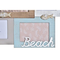 Cornice Portafoto DKD Home Decor Beach 46,5 x 2 x 44,5 cm Legno Marinaio    