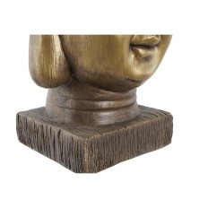 Vaso DKD Home Decor Fibra di Vetro Dorato Buddha Orientale (25 x 25 x 36 cm)    