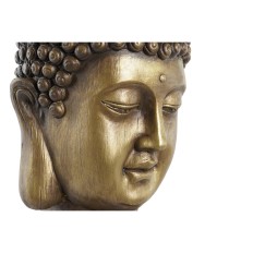 Vaso DKD Home Decor Fibra di Vetro Dorato Buddha Orientale (25 x 25 x 36 cm)    