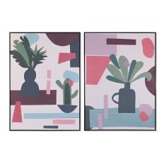 Quadro DKD Home Decor 103 x 4,3 x 143 cm Vaso Scandinavo (2 Unità)    