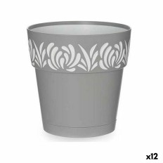 Vaso Autoirrigante Stefanplast Gaia Grigio 15 x 15 x 15 cm Bianco Plastica (12 Unità)    