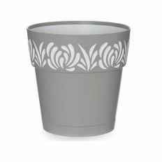 Vaso Autoirrigante Stefanplast Gaia Grigio 15 x 15 x 15 cm Bianco Plastica (12 Unità)    