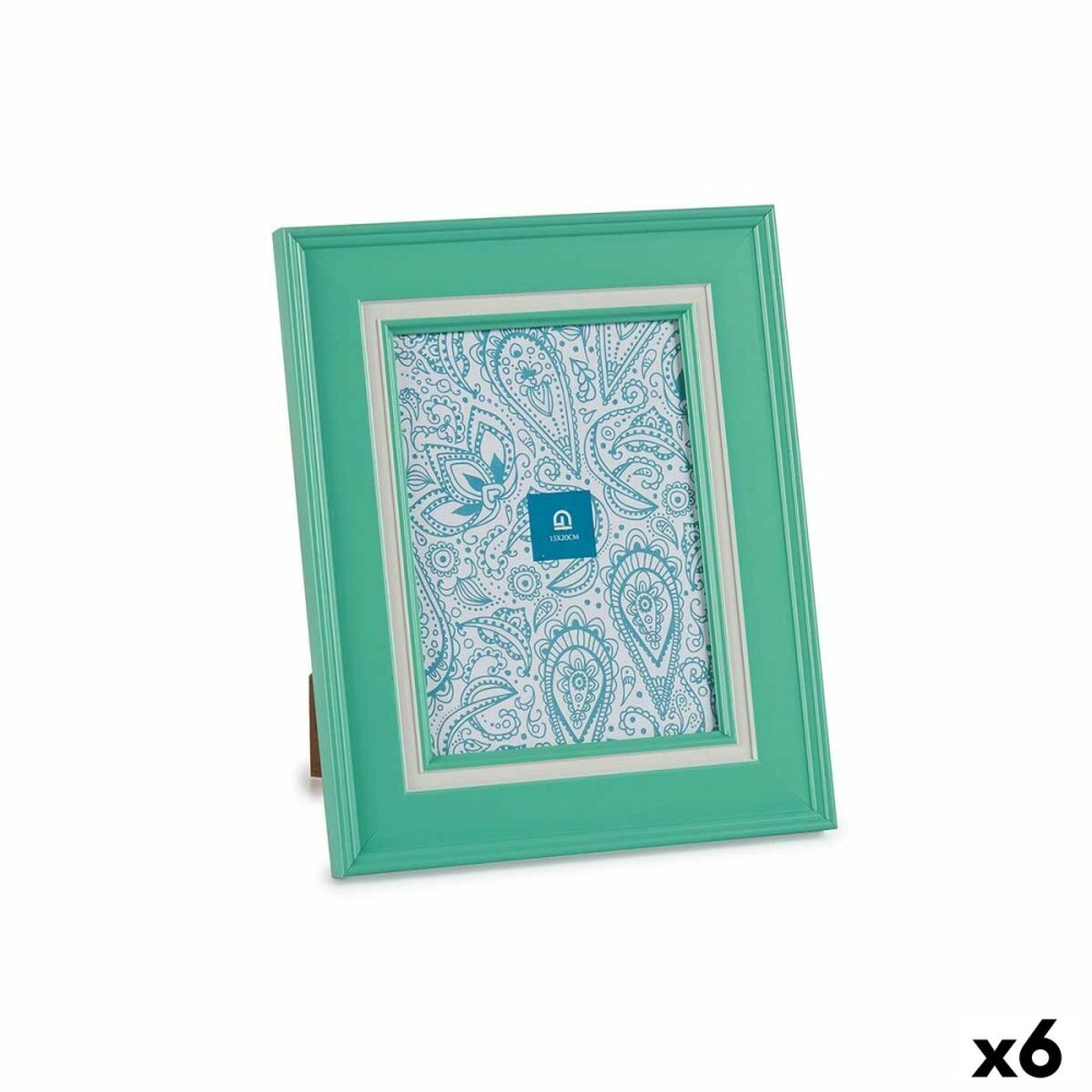 Cornice Portafoto Cristallo Verde Plastica (23 x 28 x 2 cm) (6 Unità)    