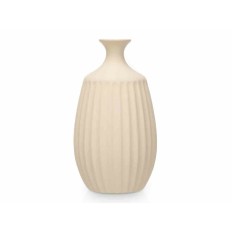 Vaso Beige Ceramica 21 x 39 x 21 cm (2 Unità) Righe    