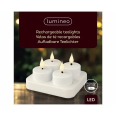 Candela LED Lumineo 485346 Ricaricabile Interno (4 Unità)    