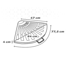 Base per Ombrellone Aktive Nero Alluminio Poliresina 47 x 4 x 64 cm 1 Pezzi    