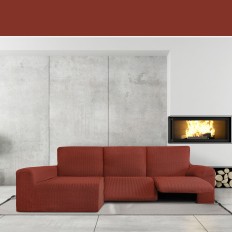 Rivestimento per chaise longue braccio lungo sinistro Eysa JAZ Rosso Scuro 180 x 120 x 360 cm    