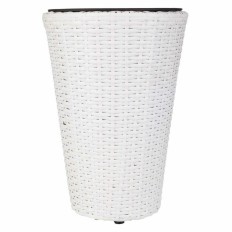 Vaso Alexandra House Living Bianco Ferro Rattan Plastica 28 x 40 x 28 cm    