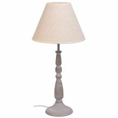 Lampada da tavolo Alexandra House Living Bianco Grigio Metallo Stoffa 220-240 V 23 x 49 x 23 cm    