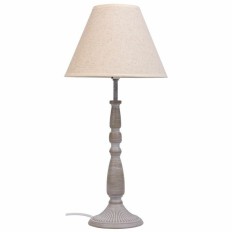 Lampada da tavolo Alexandra House Living Bianco Grigio Metallo Stoffa 220-240 V 23 x 49 x 23 cm    