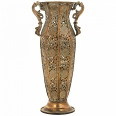 Vaso Alexandra House Living Oro Ferro 11 x 34 x 11 cm    