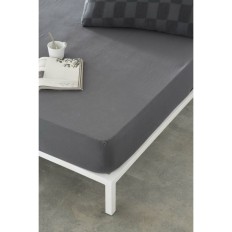 Lenzuolo con angoli aderenti Naturals ELBA Grigio scuro 135 x 200 (Ala francese)    