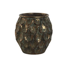 Vaso Home ESPRIT Dorato Metallo Vintage 28 x 28 x 28 cm    