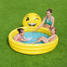 Bestway Piscina Gonfiabile Infantile Getto Sorriso 165x144x69 cm +2 Anni Giardino 53081    