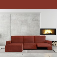 Rivestimento per chaise longue a braccio corto sinistra Eysa JAZ Rosso Scuro 120 x 120 x 360 cm    