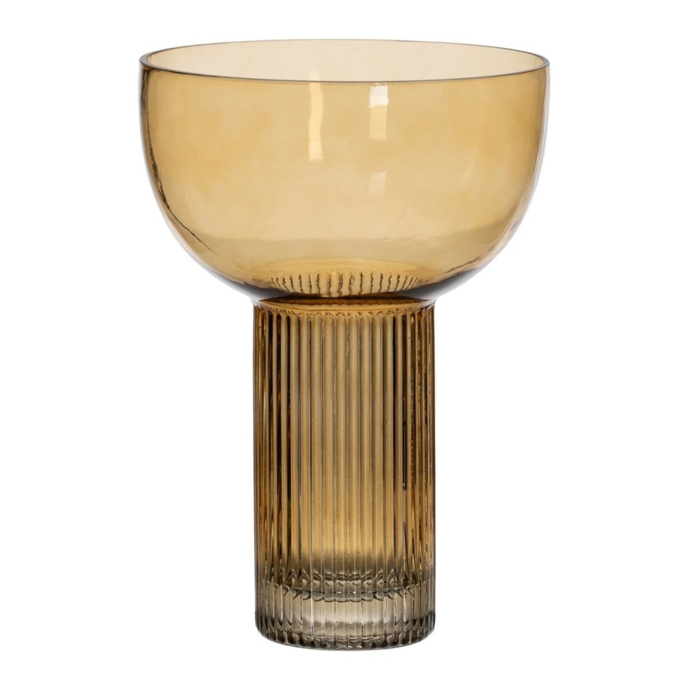 Vaso Marrone Cristallo 18 x 18 x 25,5 cm    