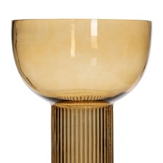 Vaso Marrone Cristallo 18 x 18 x 25,5 cm    