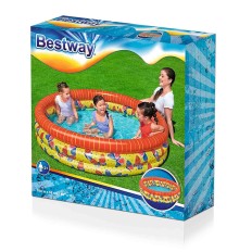 Bestway Piscina Gonfiabile per Bambini 3 Anelli Farfalle 168x38 cm +2 Anni Giardino 51202    