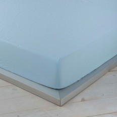 Lenzuolo con angoli aderenti Naturals Azzurro Dimensione  Letto da 150 (150 x 200 cm) 