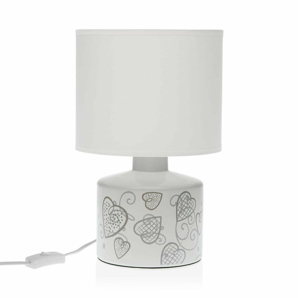 Lampada da tavolo Versa Cozy Cuori Ceramica (22,5 x 35 x 22,5 cm)    