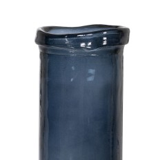 Vaso Azzurro vetro riciclato 12 x 12 x 28 cm    