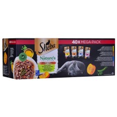 Cibo per gatti Sheba Nature's Collection Mix Pollo Salmone Tonno Tacchino 40 x 85 g    