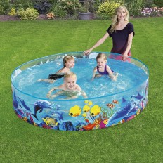 Bestway Piscina Rigida Infantile PVC Marina 183x38 cm +2 Anni Giardino 55030    