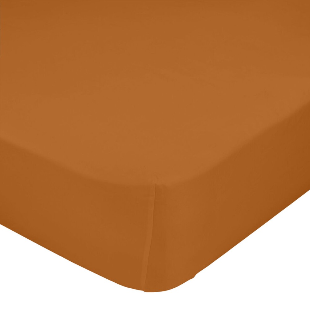 Lenzuolo con angoli HappyFriday BASIC Terracotta 90 x 200 x 32 cm    