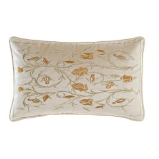 Cuscino DKD Home Decor Dorato 50 x 10 x 30 cm Fiori    