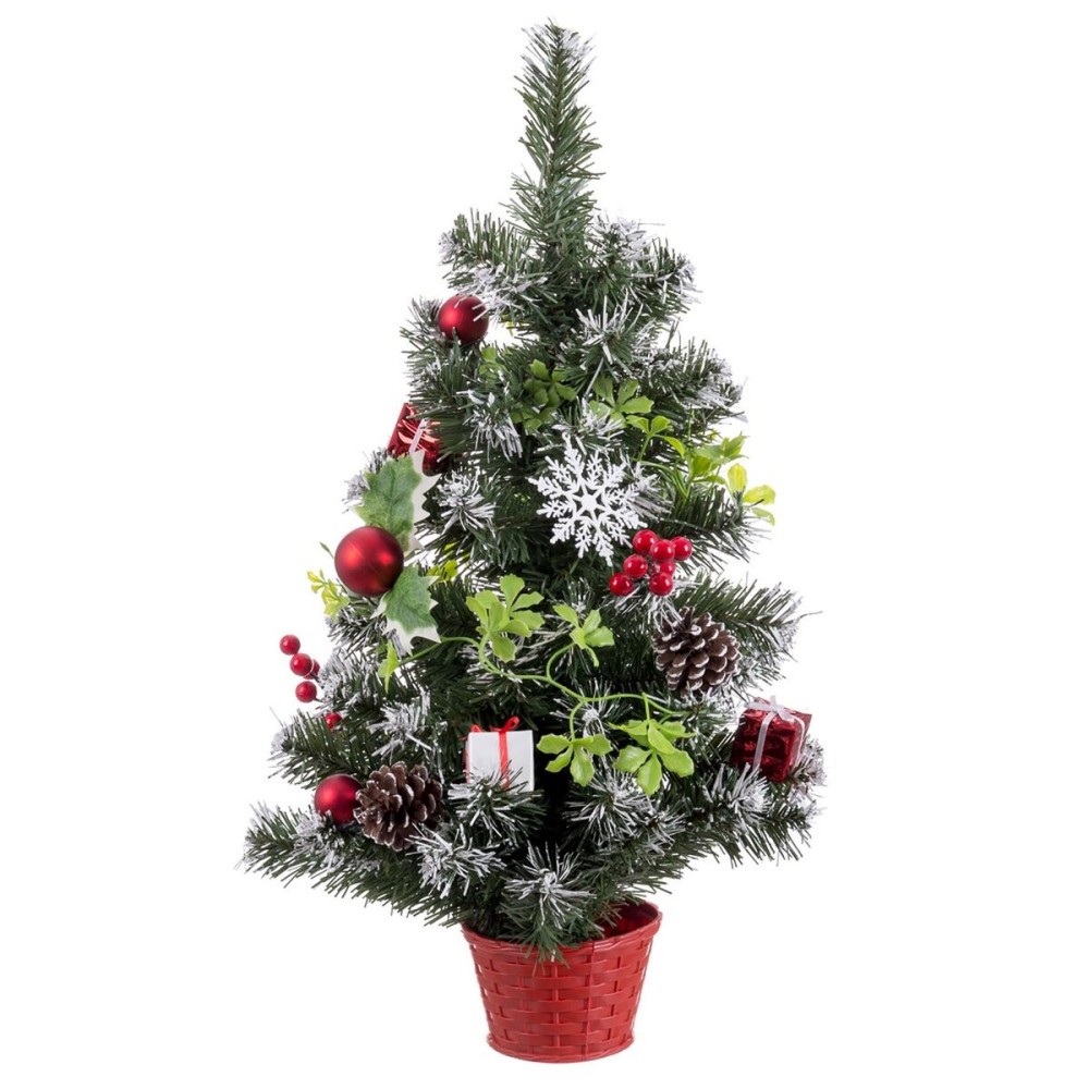 Albero di Natale Rosso Multicolore Plastica Ananas 60 cm    