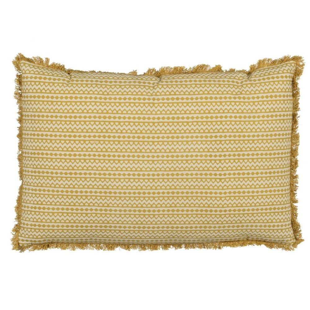 Cuscino Cotone Beige Senape 60 x 40 cm    