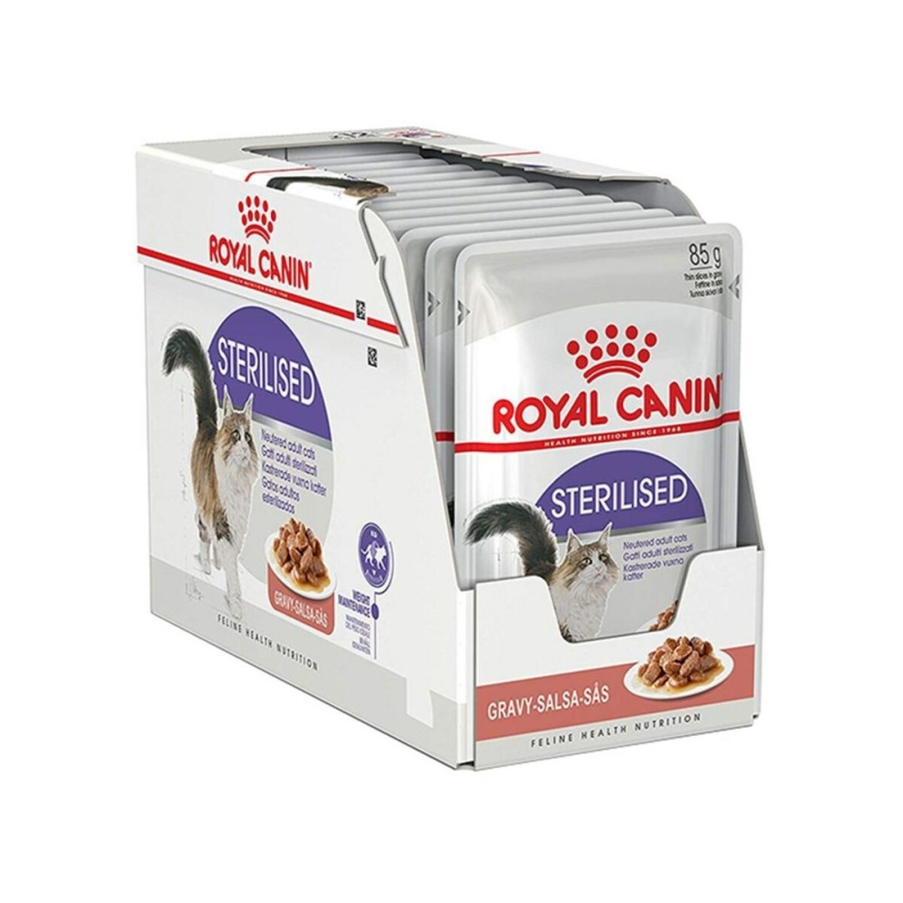 Cibo per gatti Royal Canin Feline Sterilised in Sosse Carne 12 x 85 g    