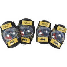 Kit Gomitiere e Ginocchiere Batman CZ10957 Nero/Giallo    