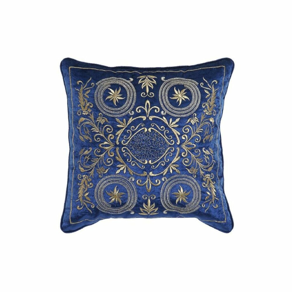 Cuscino DKD Home Decor 8424001850341 Azzurro Dorato 45 x 10 x 45 cm    