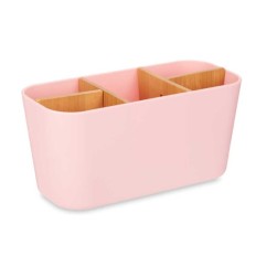 Portaspazzolini da Denti Rosa Bambù polipropilene 21 x 10 x 9 cm (6 Unità)    