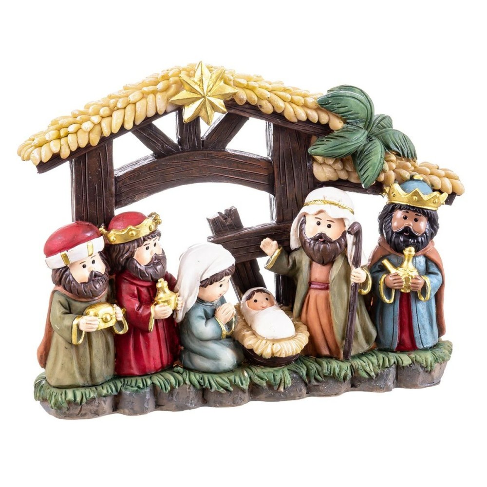 Decorazione Natalizia Multicolore Poliresina Natività/Presepe 21,2 x 5,7 x 16 cm (6 Pezzi)    