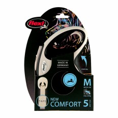 Guinzaglio per Cani Flexi New Comfort M Tape 5 m Nero M    