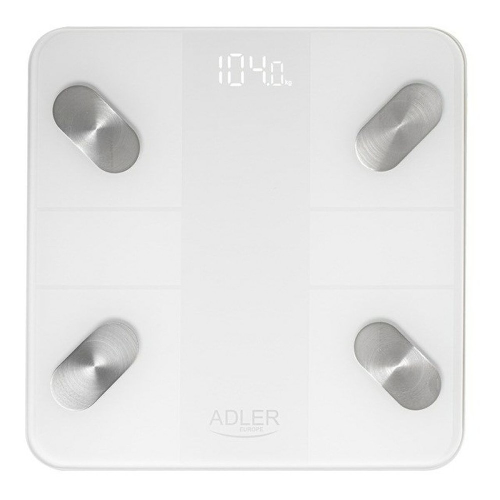 Bilancia Digitale da Bagno Adler AD 8186w Bianco Vetro temperato 180 kg    