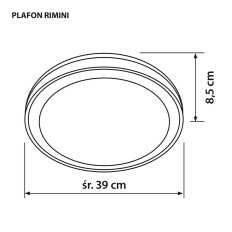 Lampadario Activejet AJE-RIMINI Bianco Nero 12 W    