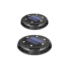 Lampada ad energia solare Activejet AJE-LARIX DP Nero RGB 11 x 14,5 x 11 cm (2 Unità)    