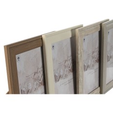 Cornice Portafoto Home ESPRIT Marrone Beige Crema Naturale Cristallo polistirene 26,2 x 1,6 x 31,2 cm    