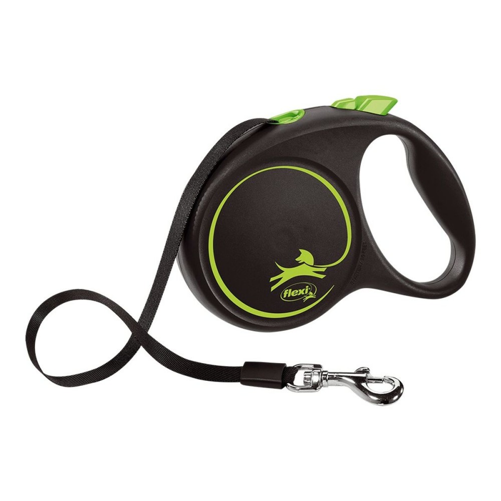 Guinzaglio per Cani Flexi BLACK DESIGN 5 m Taglia M Verde    