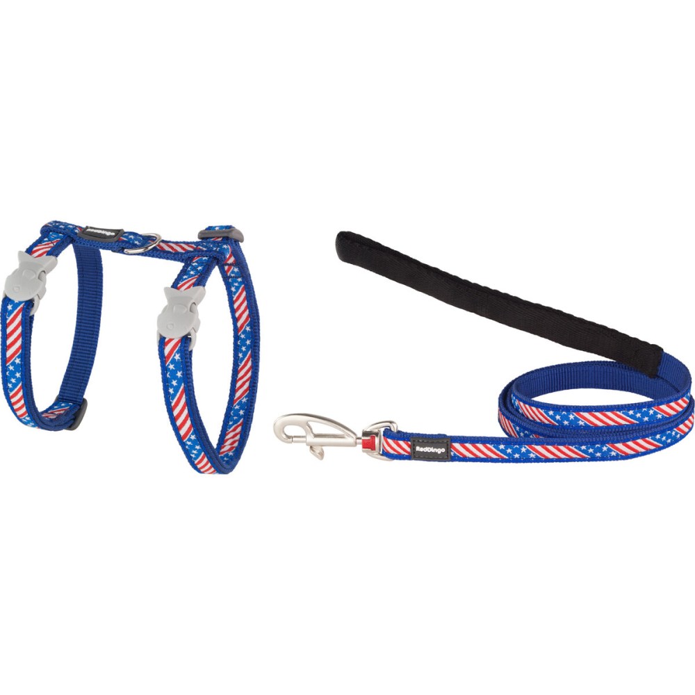 Imbracatura per Cani Red Dingo US Flag 21-35 cm Azzurro    