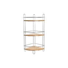 Scaffale da Bagno DKD Home Decor Bambù Alluminio Metallo cromato inossidabile Naturale 19,5 x 19,5 x 47 cm    