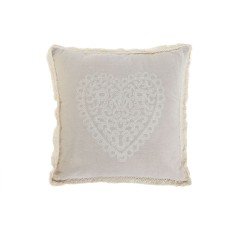 Cuscino Home ESPRIT Beige Romantico 45 x 45 cm    