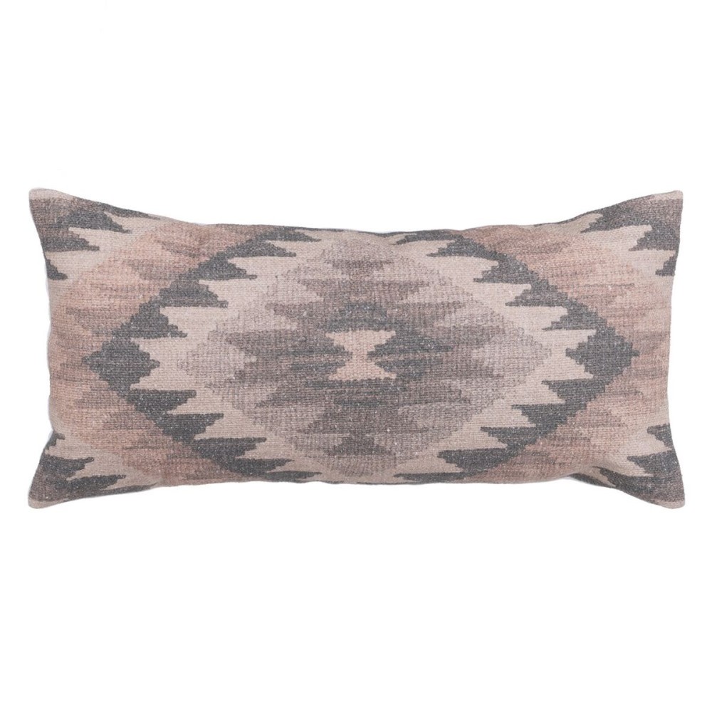 Cuscino Cotone Grigio Rosa 30 x 60 cm    