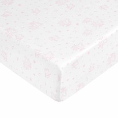 Lenzuolo con angoli aderenti Peppa Pig Bianco Rosa    